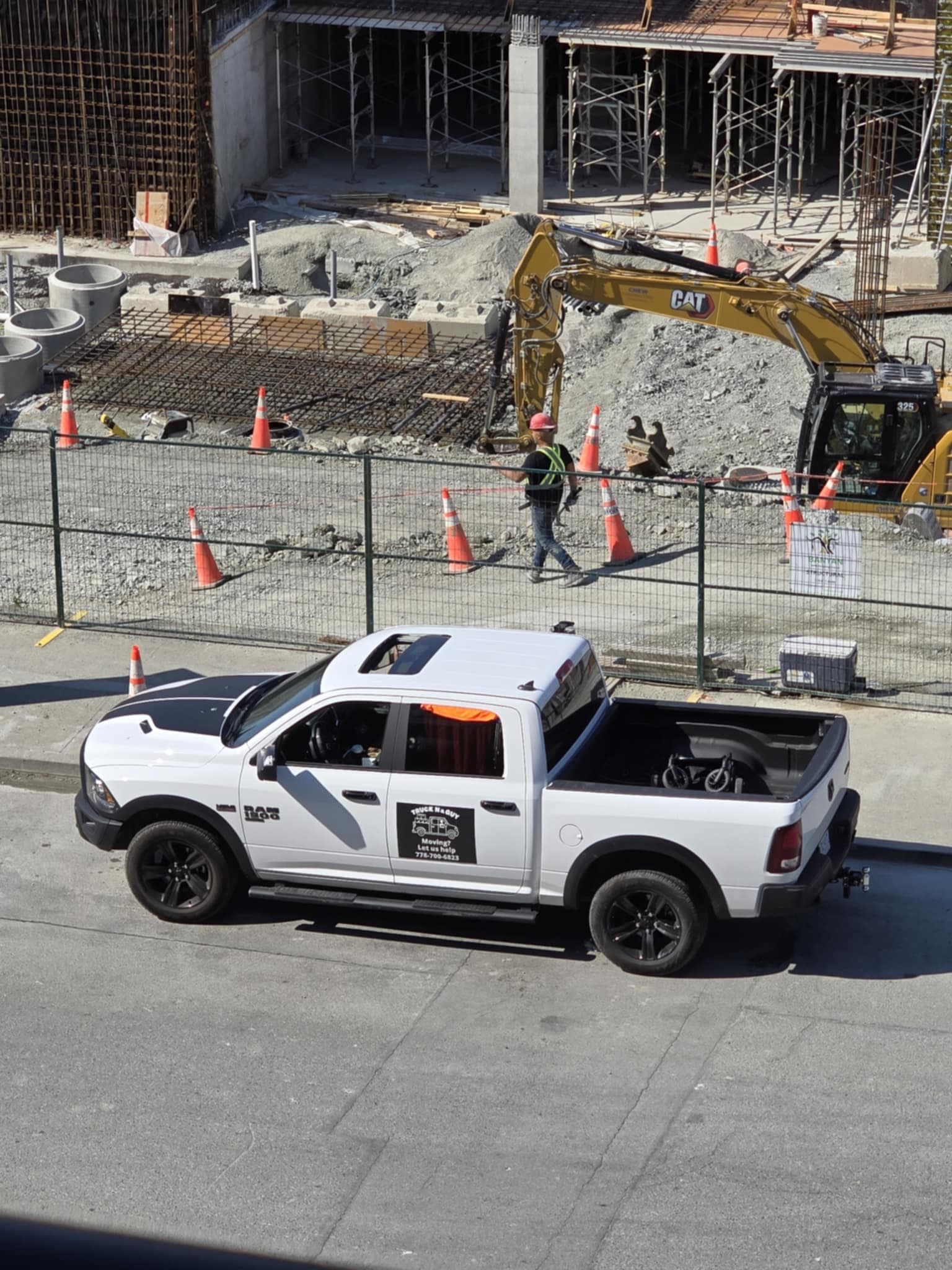 Truck on a construction site